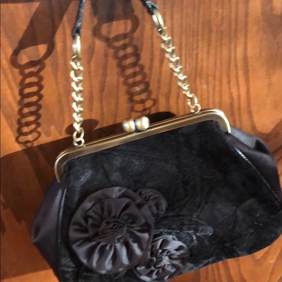 Nine West Handbags - Charming Nine West Black Flocked Velvet Bag
